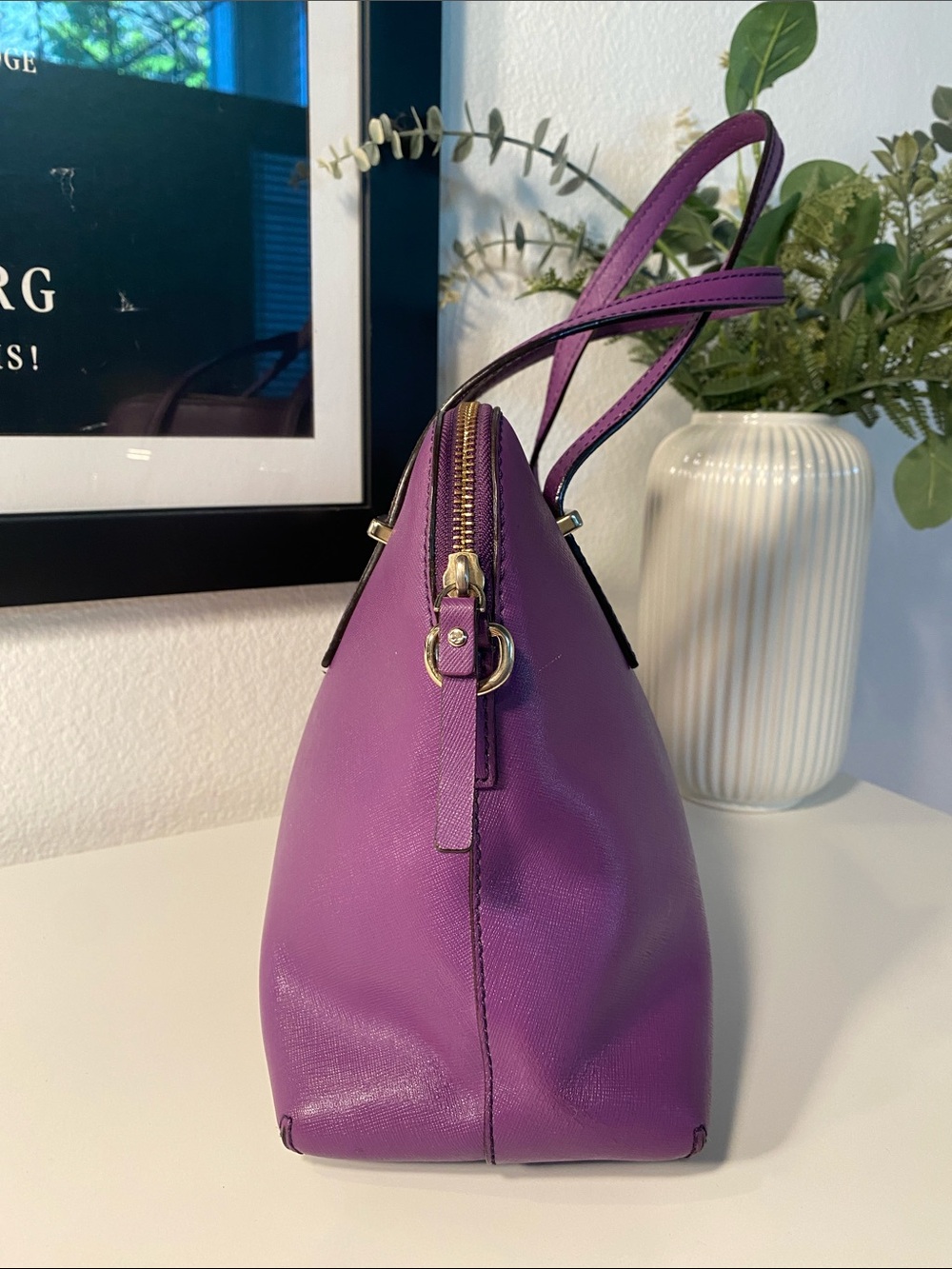 Kate Spade Cedar Street Maise Satchel In Vibrant Purple - Picture 8 of 12